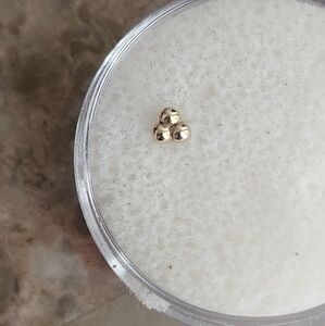 BVLA 14k Yellow Gold Tri Bead Cluster Threadless End